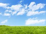青空と雲と草原